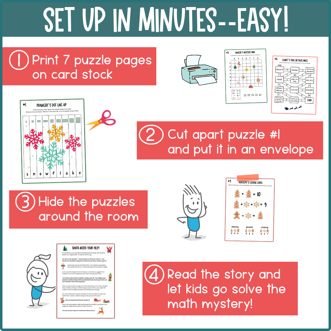 Reindeer Rescue: A Christmas Math Escape Adventure