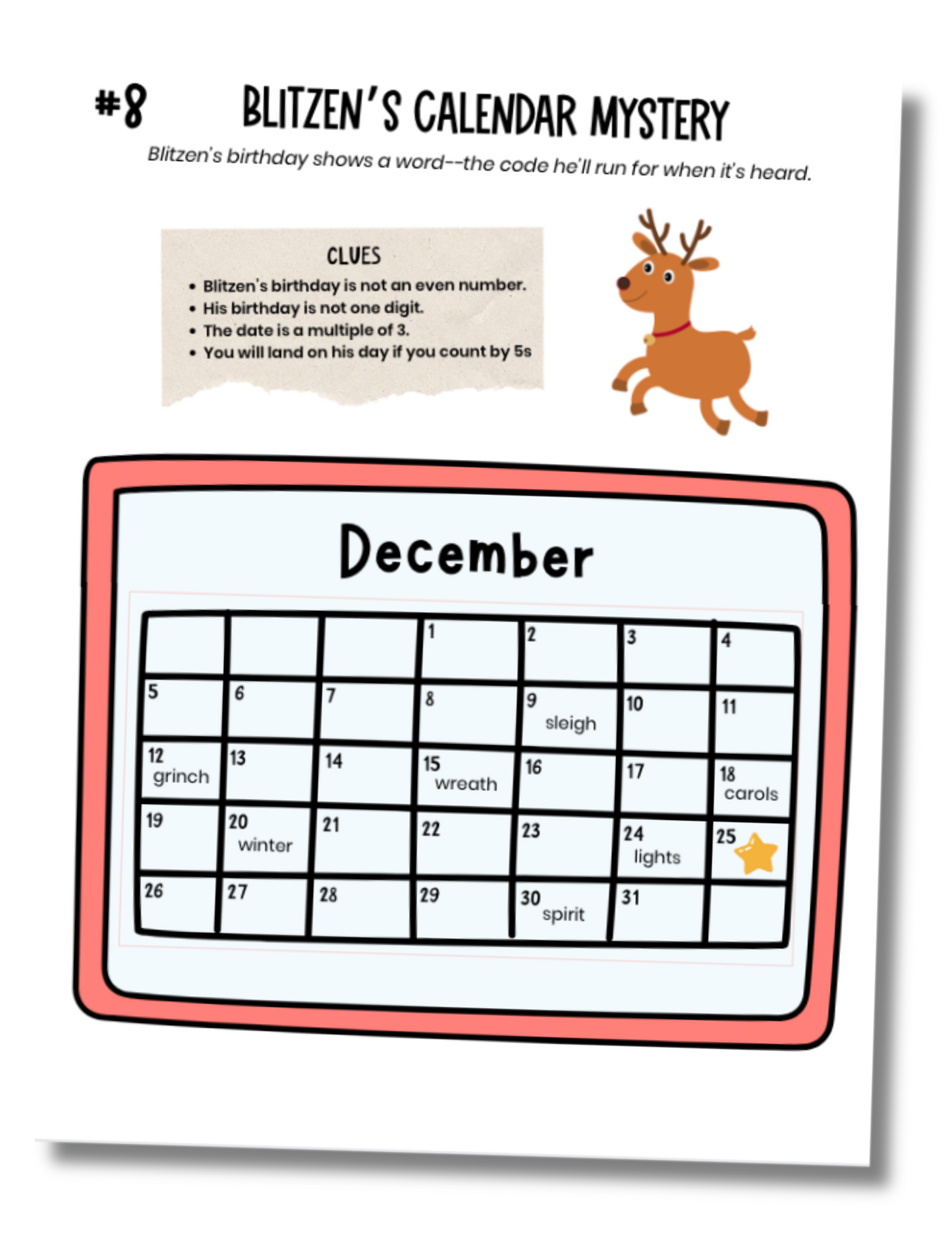 Reindeer Rescue: A Christmas Math Escape Adventure