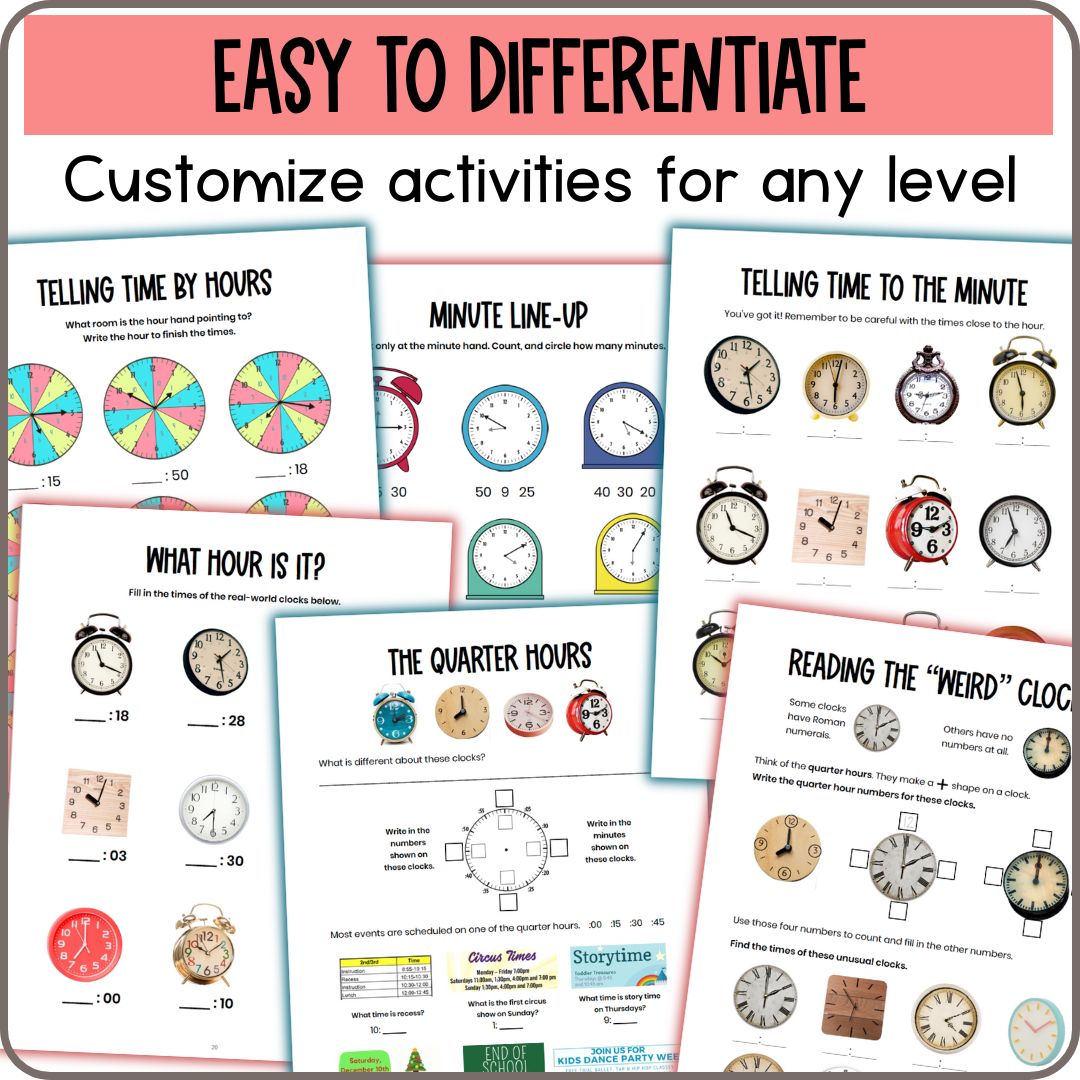 Telling Time: A Real-World Activity Book [74 pages]