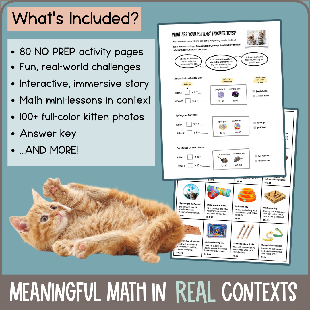 Kitten Math 2: A purr-fectly adorable fun math workbook