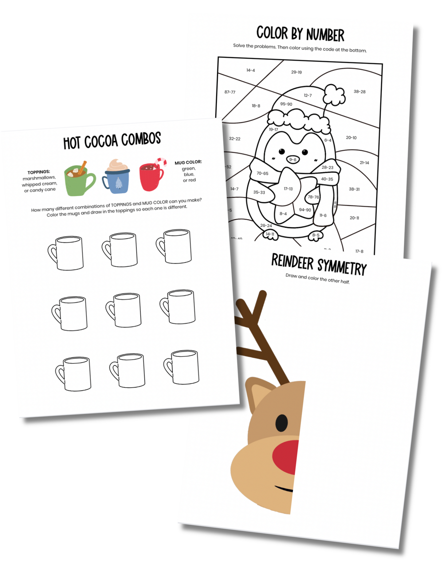 Christmas Math Activities: Patterns, Puzzles, Color-By-Number and More!