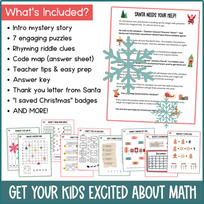 Reindeer Rescue: A Christmas Math Escape Adventure