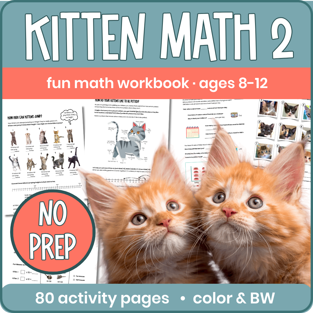 Kitten Math 2: A purr-fectly adorable fun math workbook – Artful Math Store