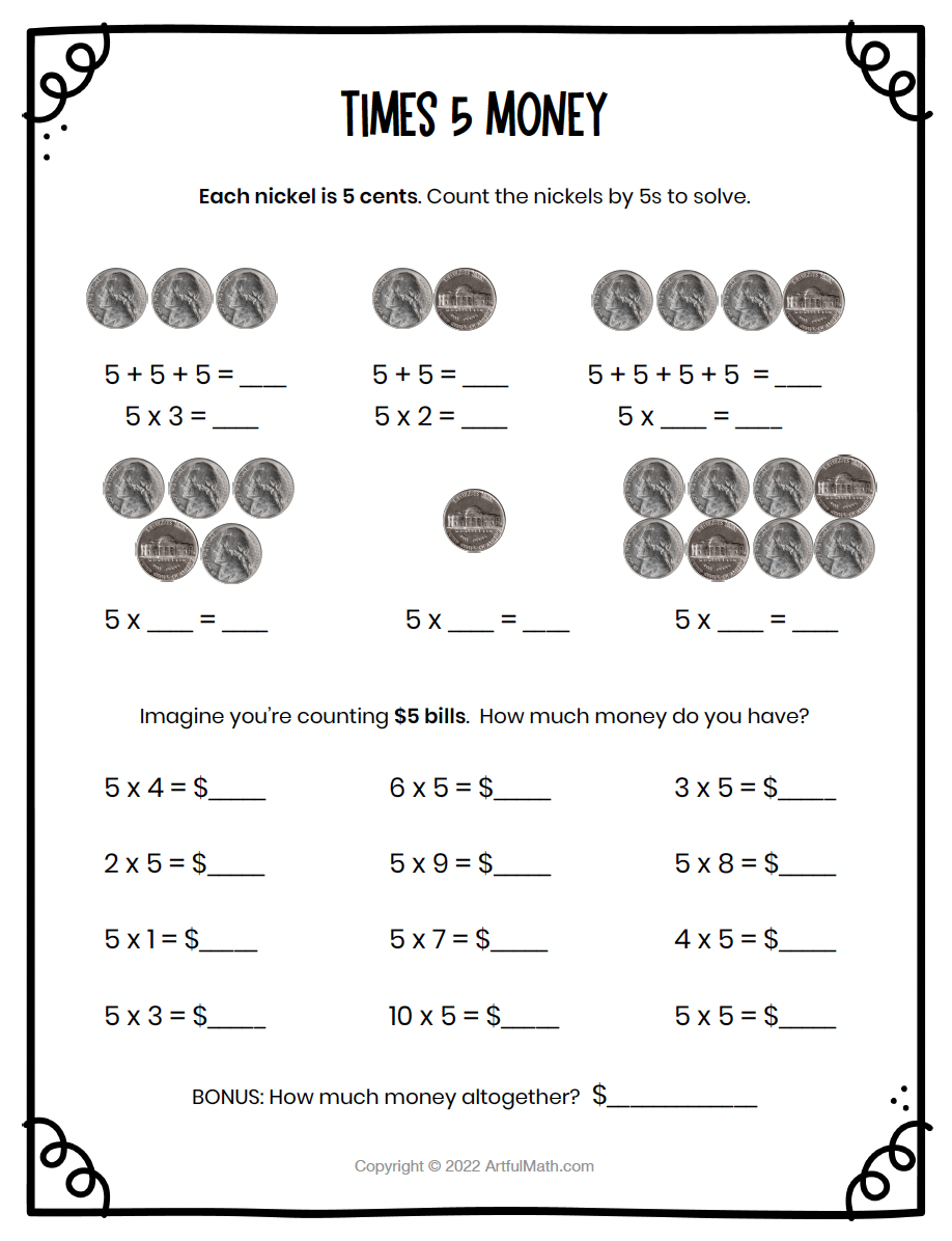 Multiplication Facts x5 x10