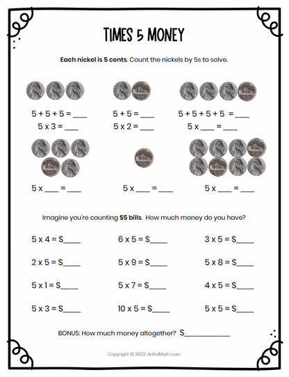 Multiplication Facts x5 x10