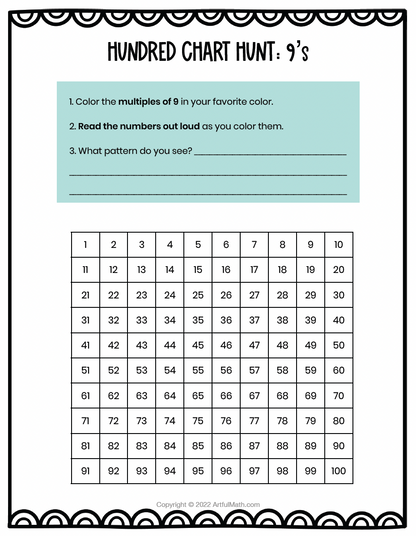 Multiplication Facts x9