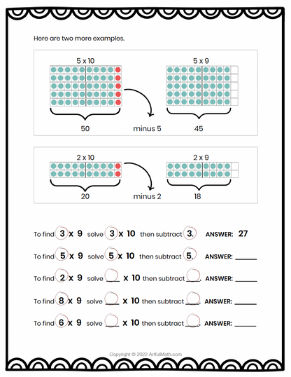 Multiplication Facts x9