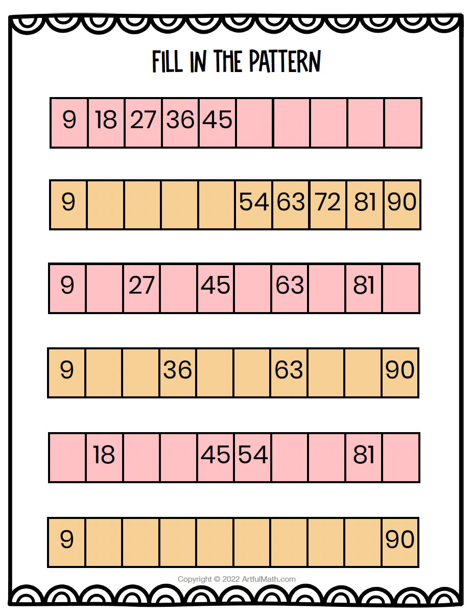 Multiplication Facts x9