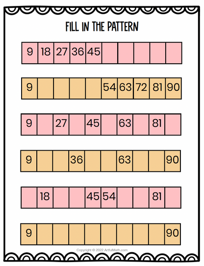 Multiplication Facts x9