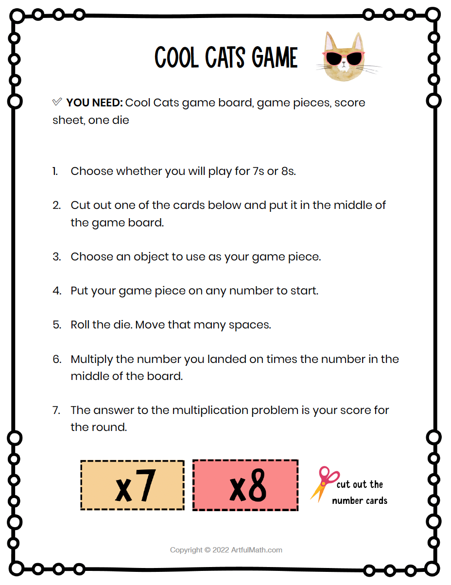 Multiplication Facts x7 x8