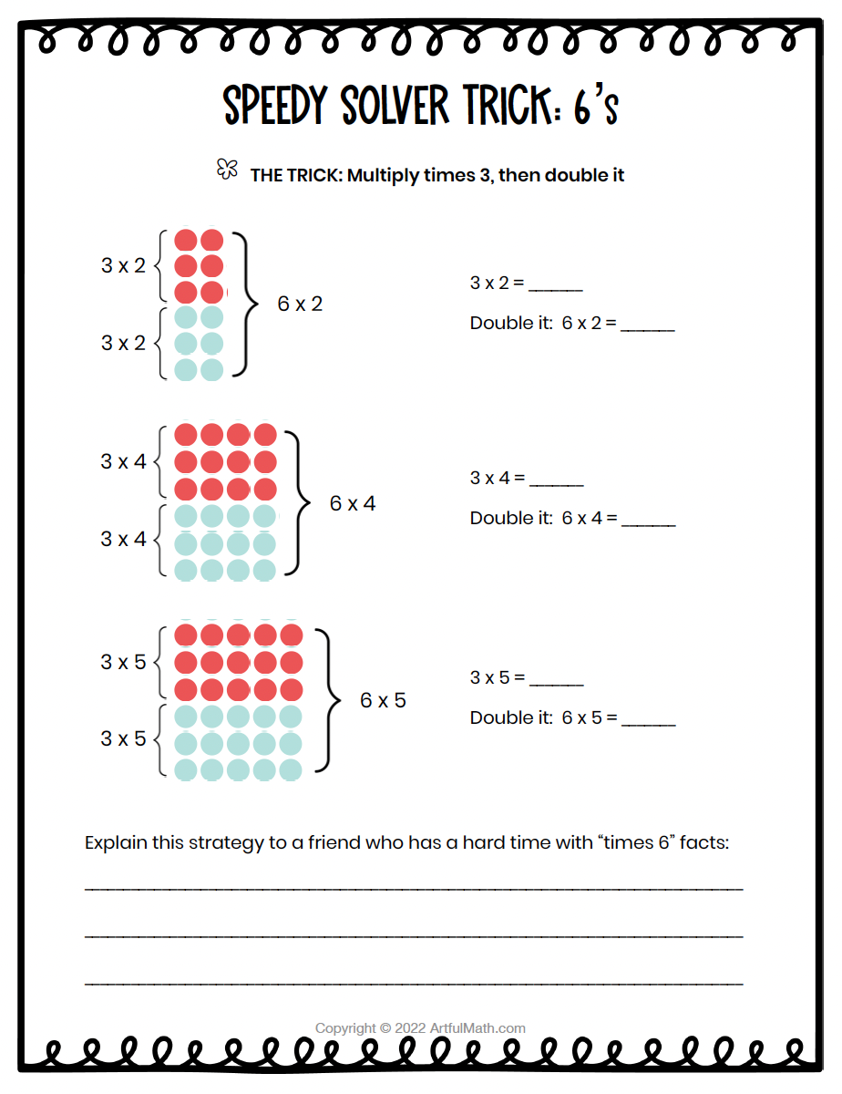 Multiplication Facts x3 x6