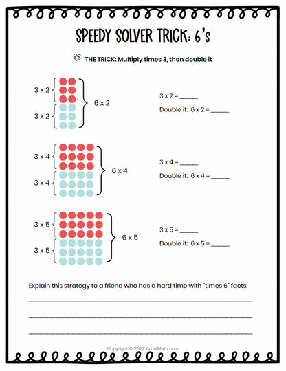 Multiplication Facts x3 x6