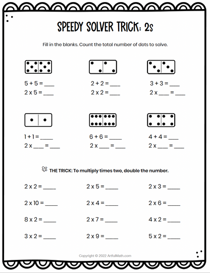 Multiplication Facts x2 x4
