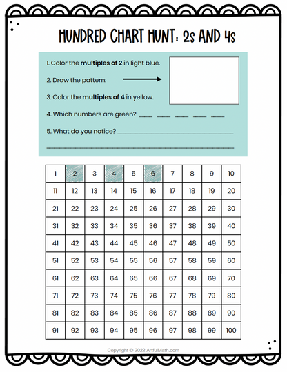 Multiplication Facts x2 x4