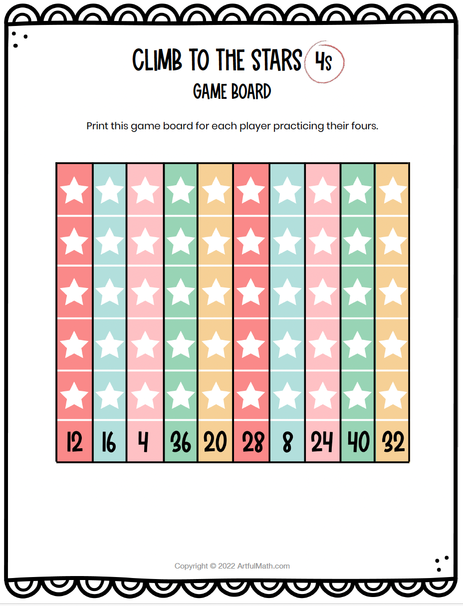 Multiplication Facts x2 x4