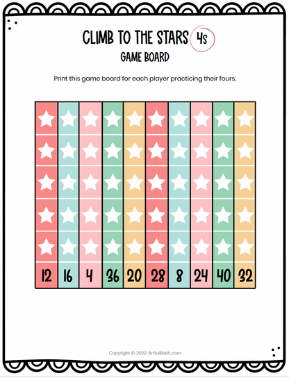 Multiplication Facts x2 x4