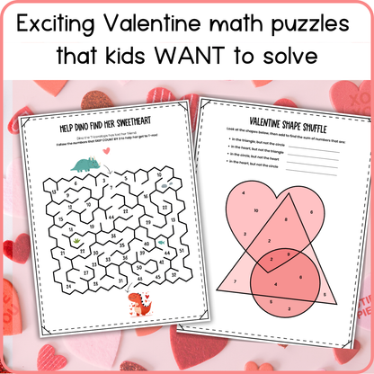 Valentine's Day Math Activities & Puzzles | Grades 2-3