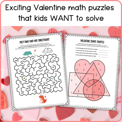 Valentine's Day Math Activities & Puzzles | Grades 4-5