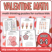 Valentine's Day Math Activities & Puzzles | Grades 2-3