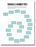 Fibonacci sequence activity in the shape of a spiral.