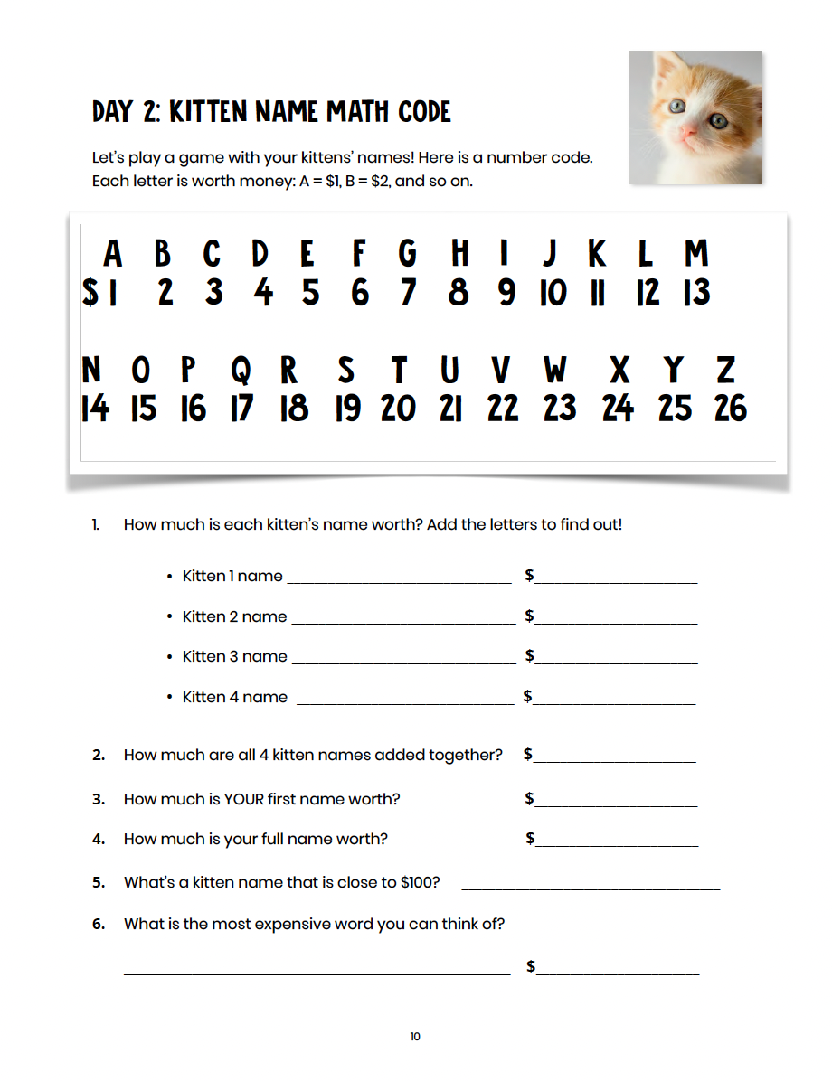 Kitten Math: The World's Most Adorable Math Project